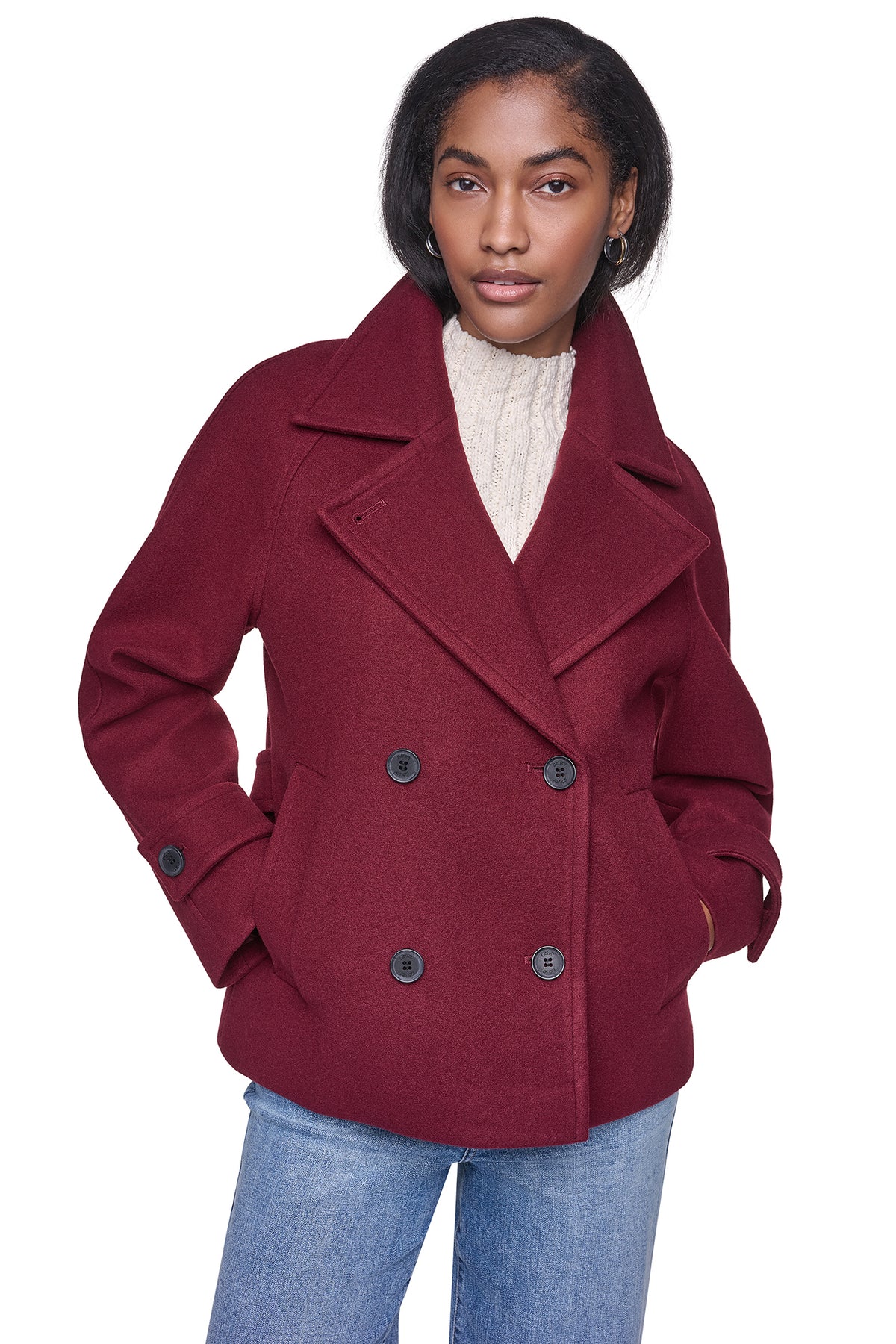 FAUX WOOL PEACOAT View 1 | All Products FAUX WOOL PEACOAT View 1 | All Products