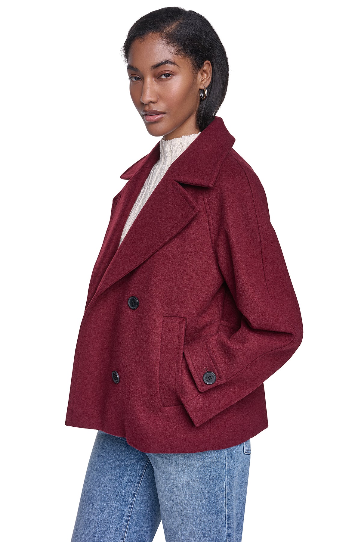 FAUX WOOL PEACOAT View 2 | All Products FAUX WOOL PEACOAT View 2 | All Products