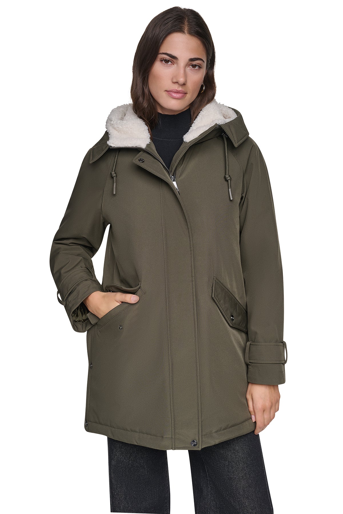 FLEXTECH SOFTSHELL JACKET WITH SHERPA HOOD VIEW 1