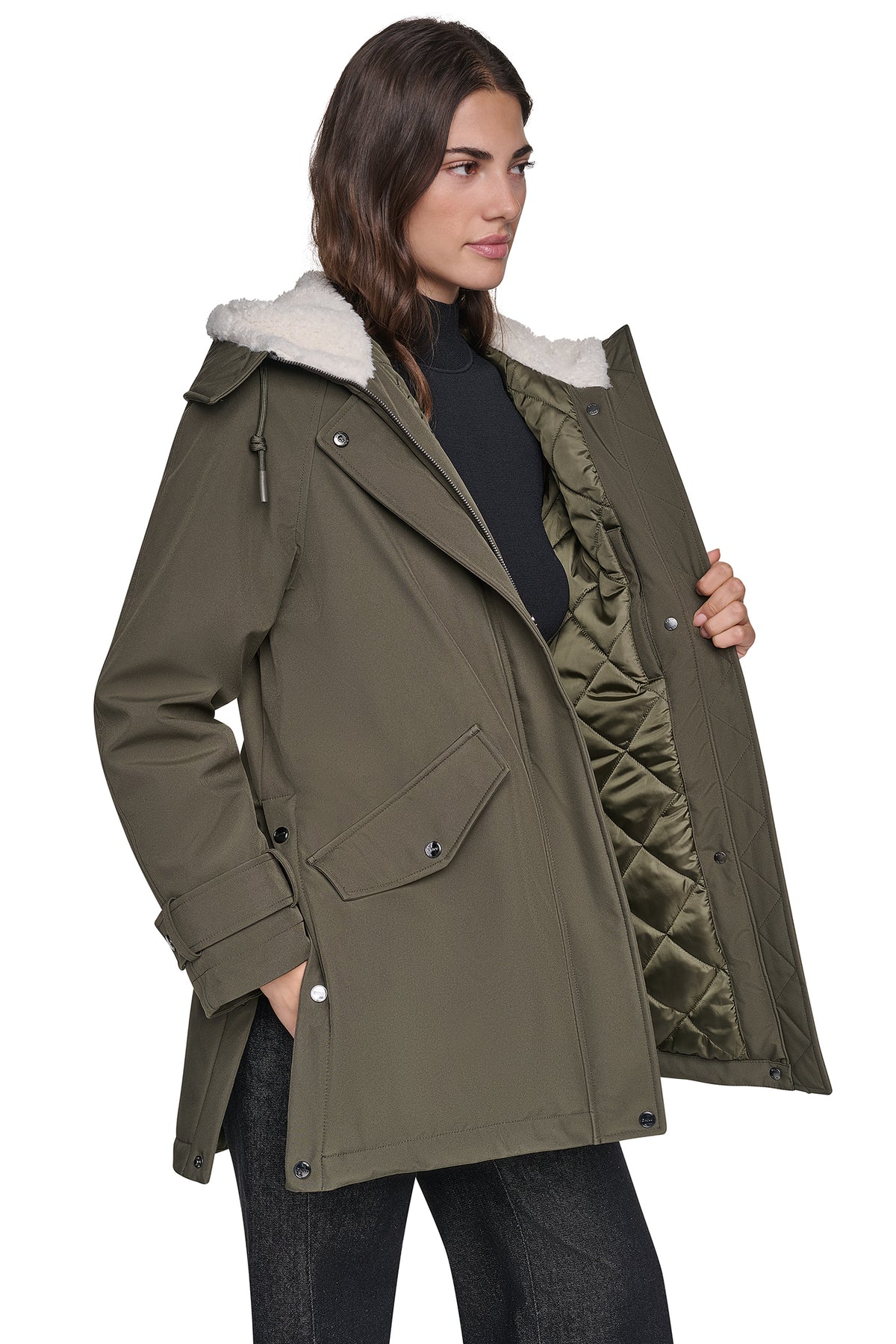 FLEXTECH SOFTSHELL JACKET WITH SHERPA HOOD VIEW 2