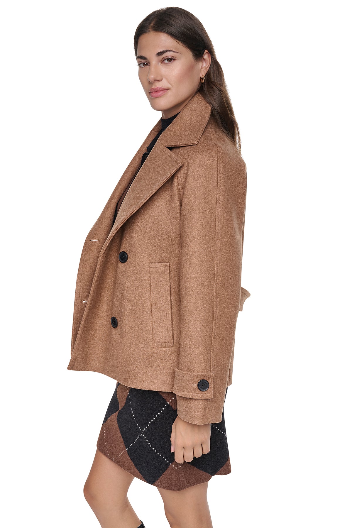 FAUX WOOL PEACOAT View 2 | All Products FAUX WOOL PEACOAT View 2 | All Products