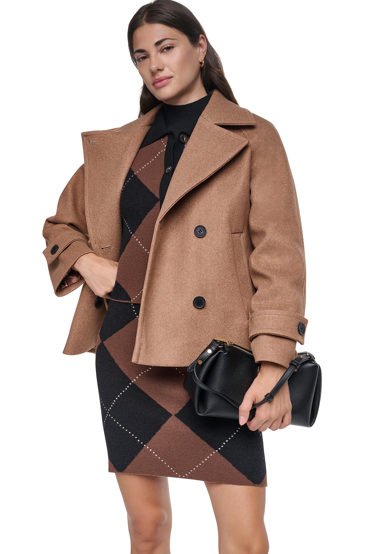 FAUX WOOL PEACOAT View 1 | All Products FAUX WOOL PEACOAT View 1 | All Products