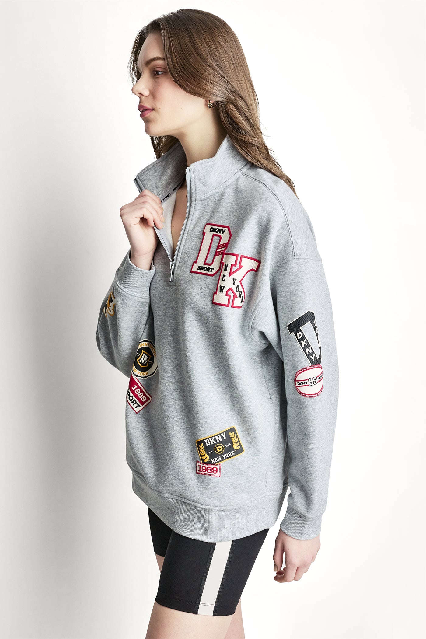 CAMPUS PATCH OVERSIZED QUARTER-ZIP VIEW 2