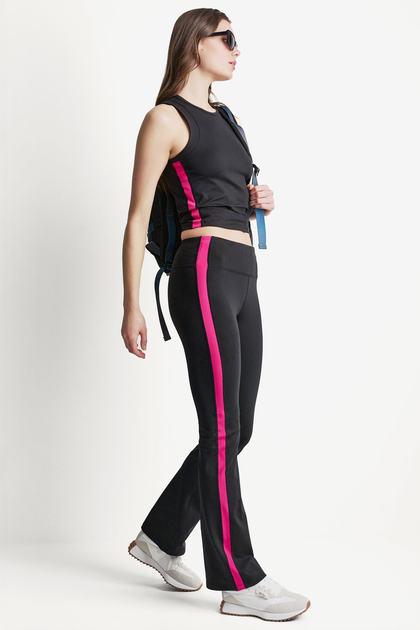 BALANCE COMPRESSION SIDE STRIPE FLARE LEGGING View 1 | SALE BALANCE COMPRESSION SIDE STRIPE FLARE LEGGING View 1 | SALE