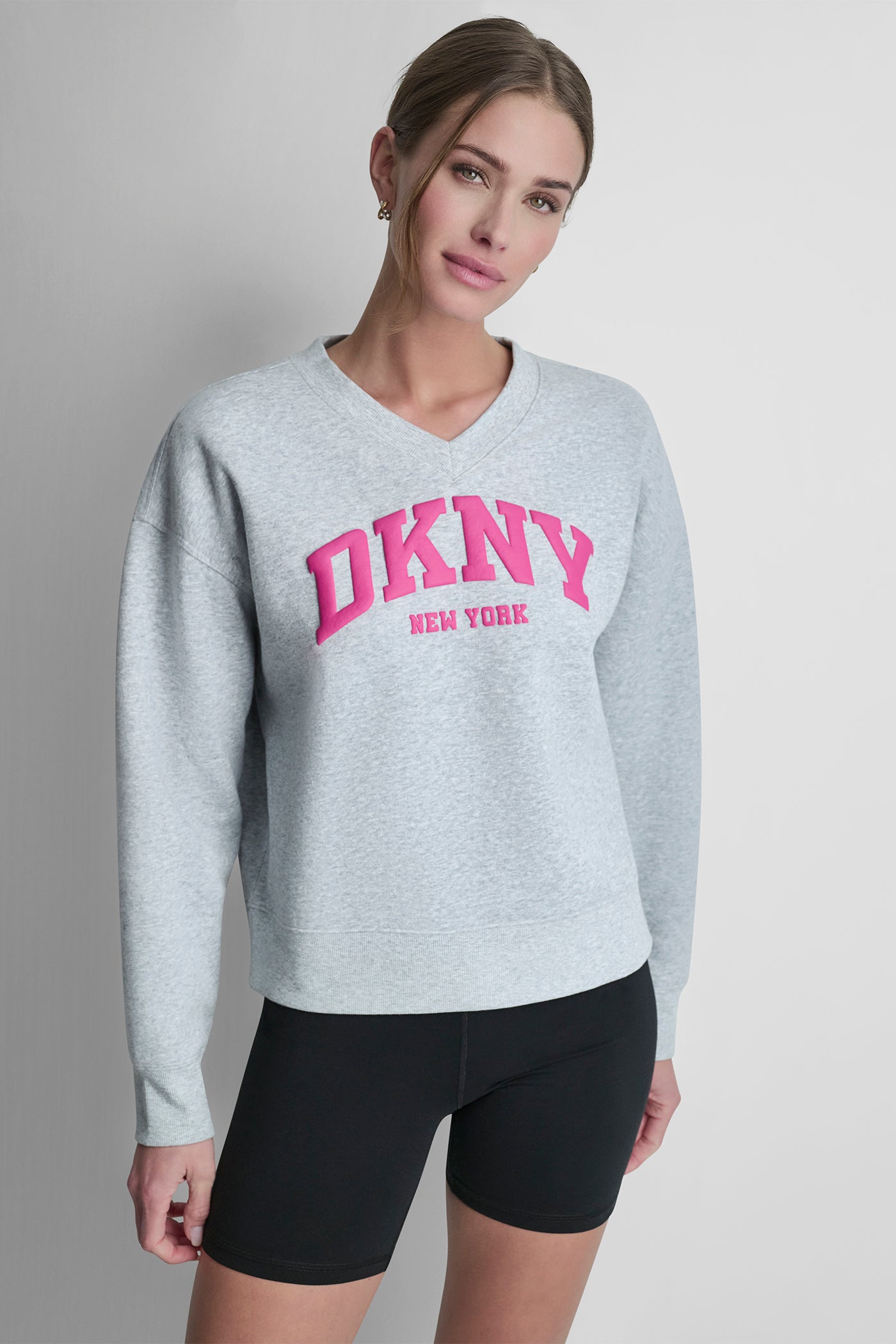 PUFF VARSITY LOGO V-NECK PULLOVER View 2 | Gifts Under $100 PUFF VARSITY LOGO V-NECK PULLOVER View 2 | Gifts Under $100