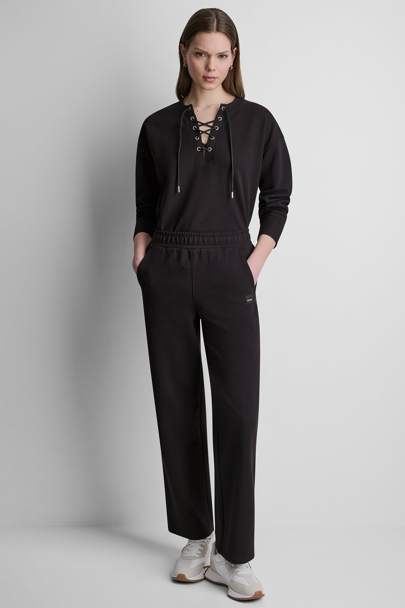 HIGH-RISE RIB TRACK PANTS VIEW 5 HIGH-RISE RIB TRACK PANTS VIEW 5