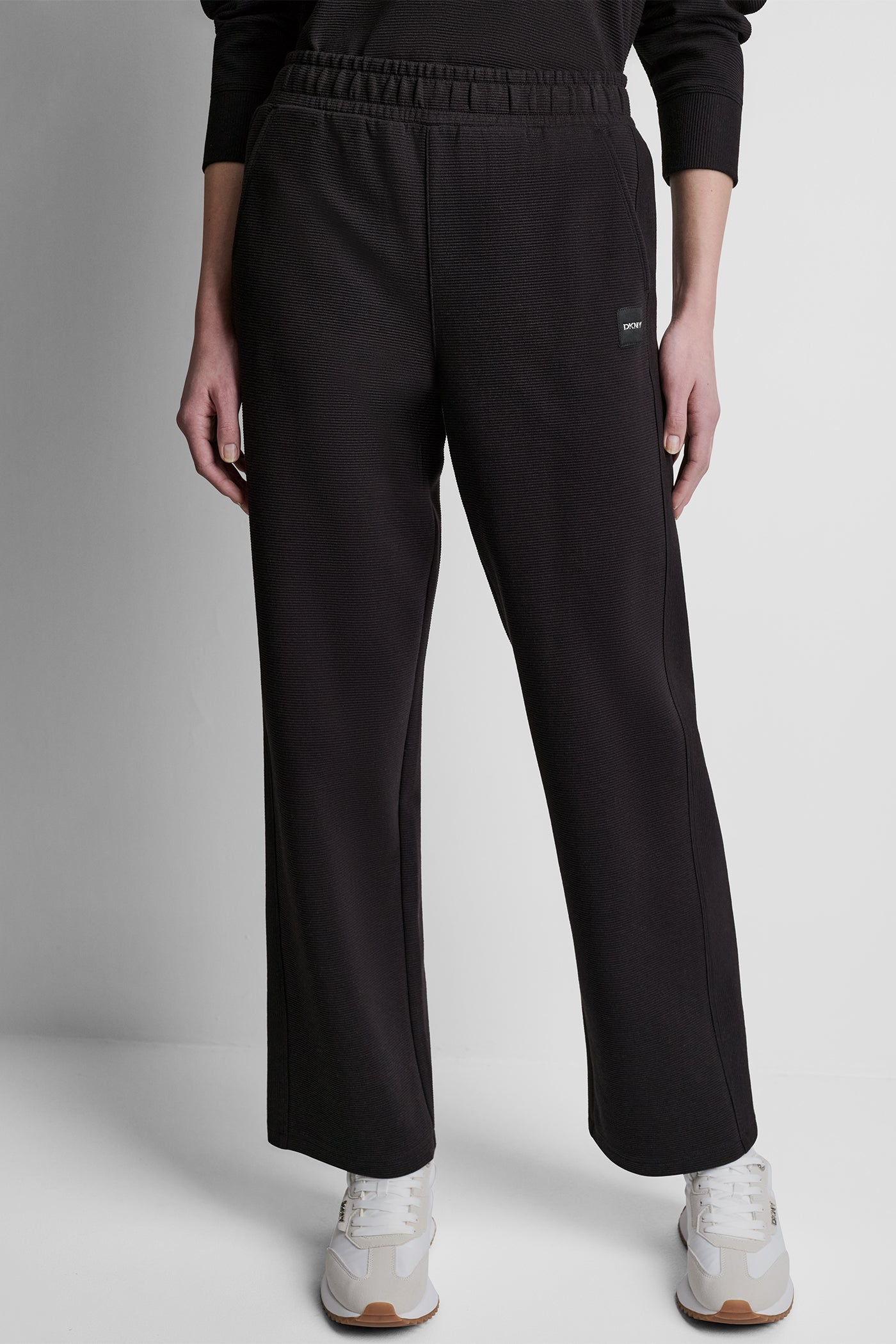 HIGH-RISE RIB TRACK PANTS VIEW 2 HIGH-RISE RIB TRACK PANTS VIEW 2