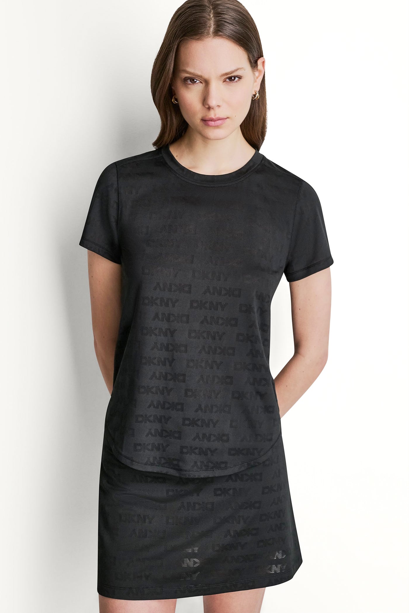 LOGO JACQUARD CREW NECK TEE View 1 | SALE LOGO JACQUARD CREW NECK TEE View 1 | SALE