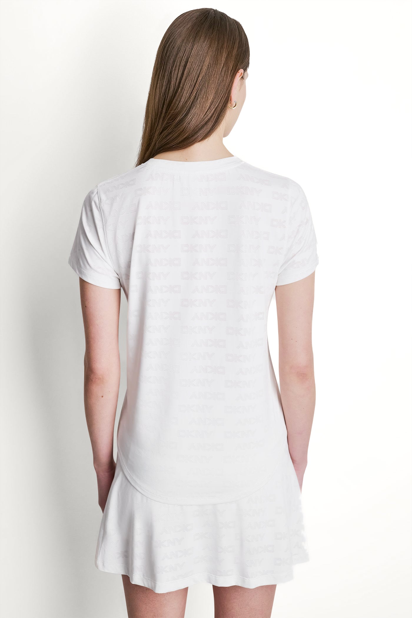 LOGO JACQUARD CREW NECK TEE VIEW 3 | DKNY25 LOGO JACQUARD CREW NECK TEE VIEW 3 | DKNY25