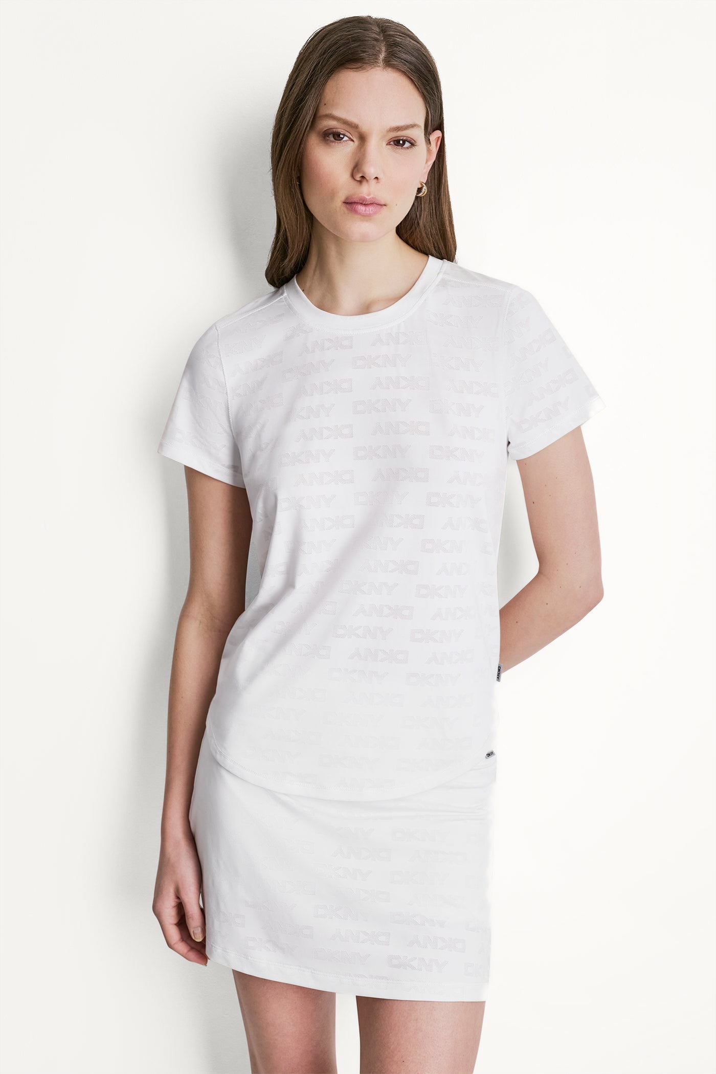 LOGO JACQUARD CREW NECK TEE View 2 | SALE LOGO JACQUARD CREW NECK TEE View 2 | SALE