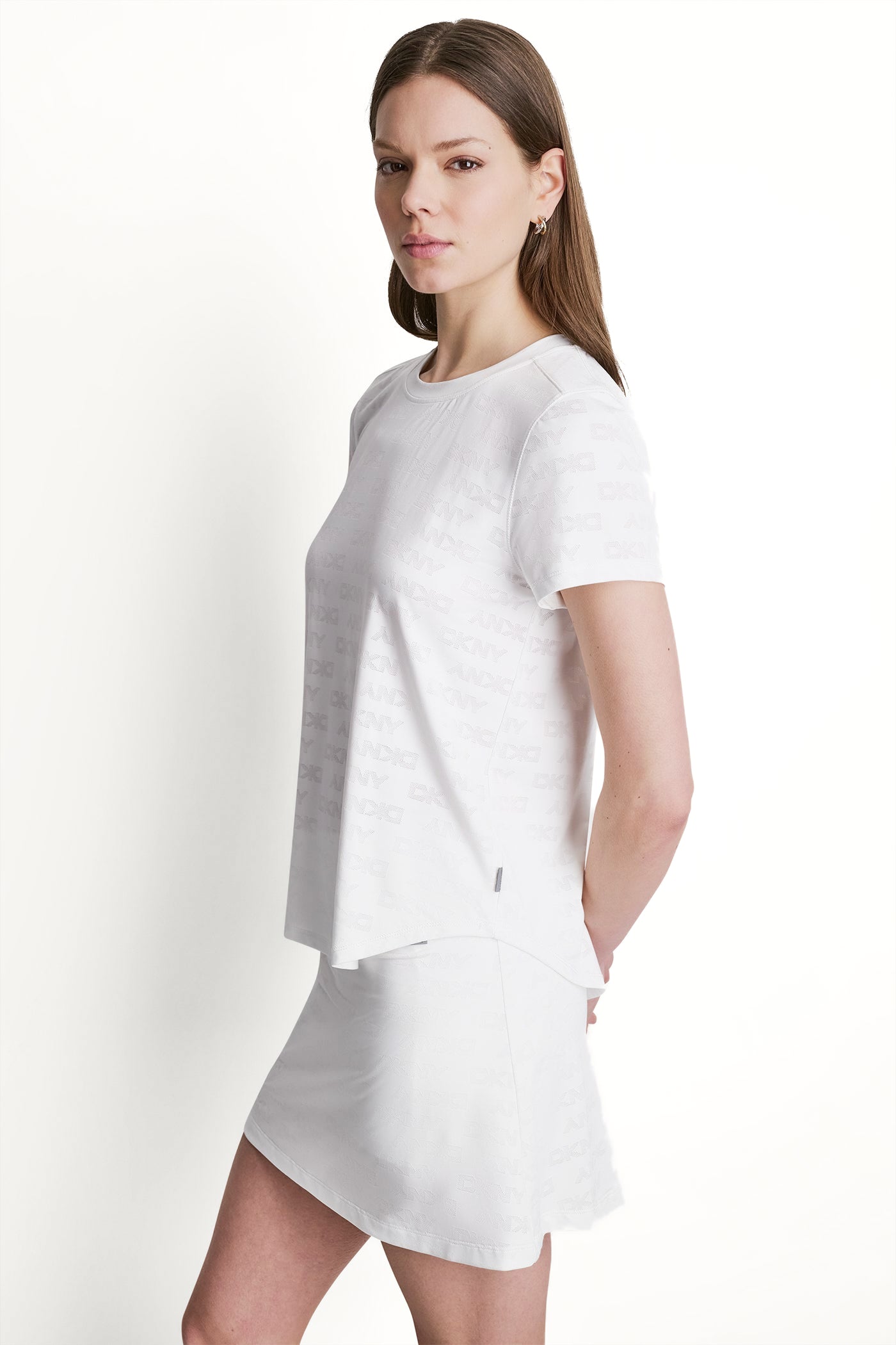 LOGO JACQUARD CREW NECK TEE VIEW 4 | DKNY25 LOGO JACQUARD CREW NECK TEE VIEW 4 | DKNY25