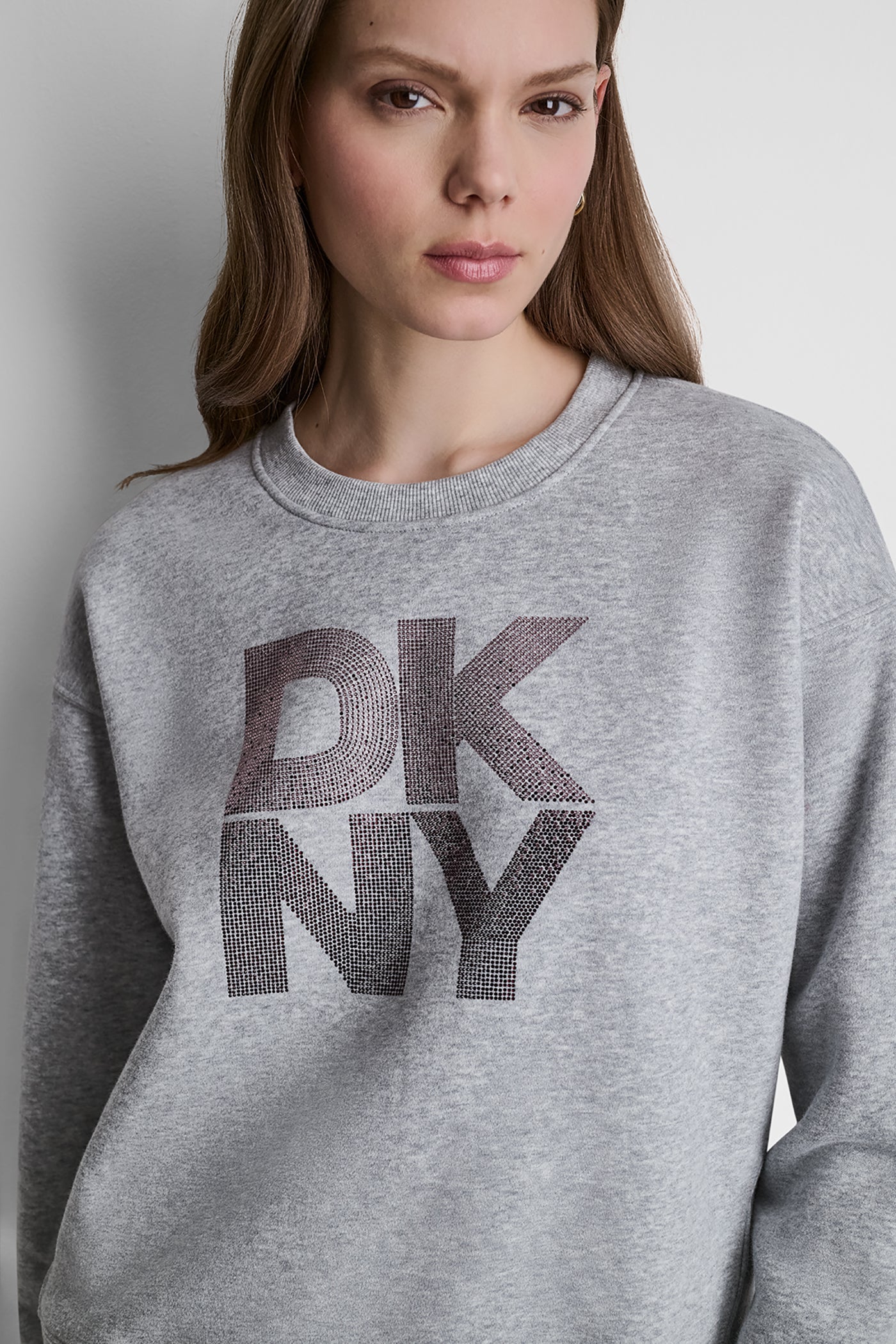 STACKED RHINESTONE LOGO PULLOVER View 2 | SALE STACKED RHINESTONE LOGO PULLOVER View 2 | SALE