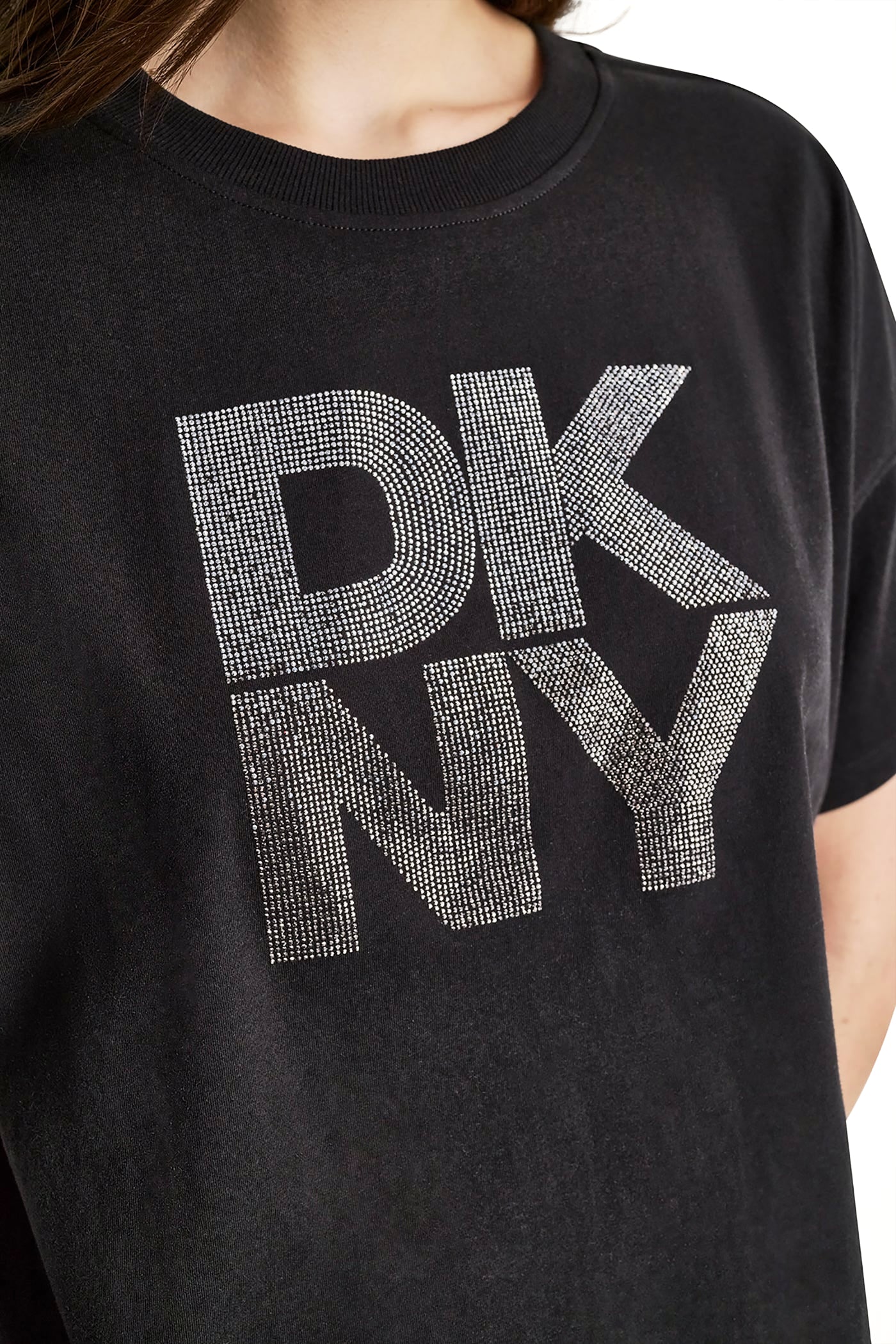 STACKED OMBRE RHINESTONE LOGO TEE View 2 | SALE STACKED OMBRE RHINESTONE LOGO TEE View 2 | SALE