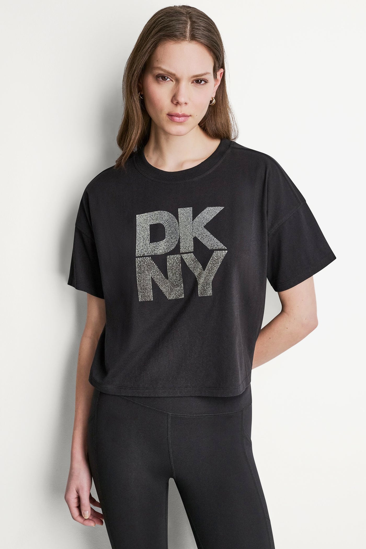 STACKED OMBRE RHINESTONE LOGO TEE View 1 | SALE STACKED OMBRE RHINESTONE LOGO TEE View 1 | SALE