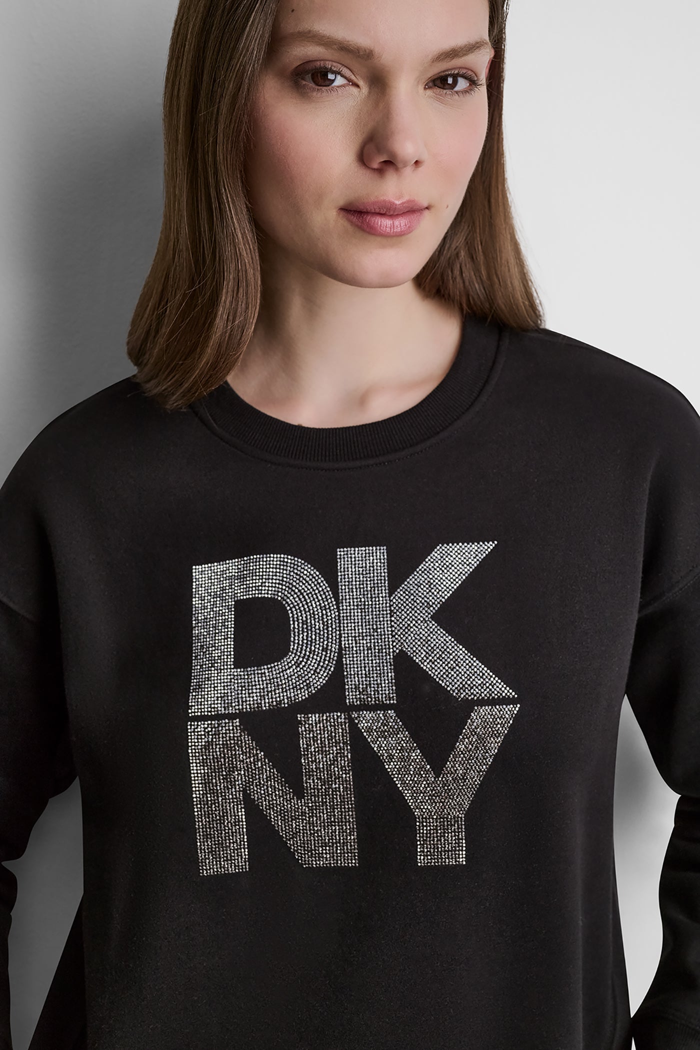STACKED RHINESTONE LOGO PULLOVER View 1 | SALE STACKED RHINESTONE LOGO PULLOVER View 1 | SALE