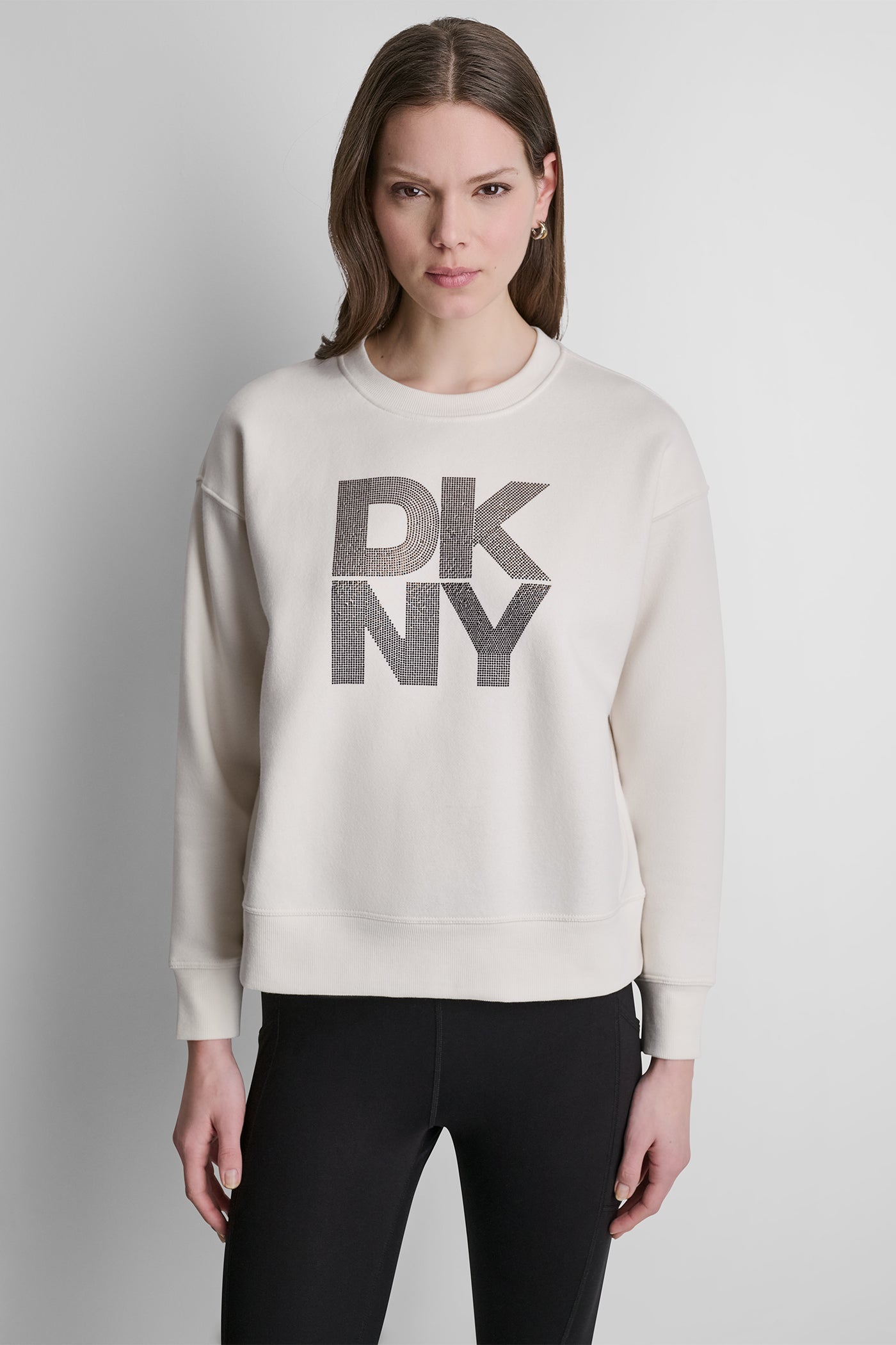 STACKED RHINESTONE LOGO PULLOVER View 2 | SALE STACKED RHINESTONE LOGO PULLOVER View 2 | SALE
