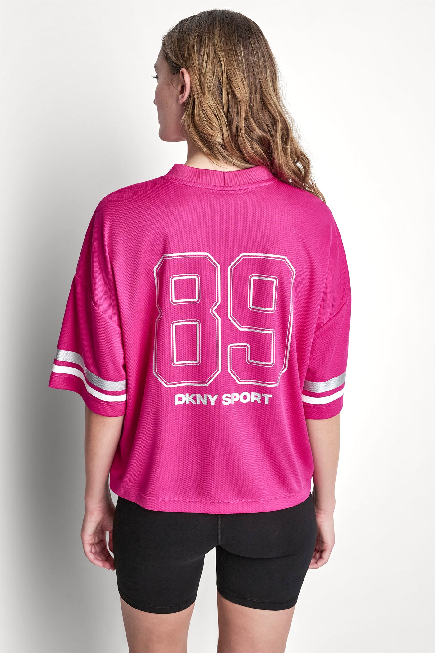 RHINESTONE VARSITY LOGO V-NECK JERSEY View 2 | SALE RHINESTONE VARSITY LOGO V-NECK JERSEY View 2 | SALE