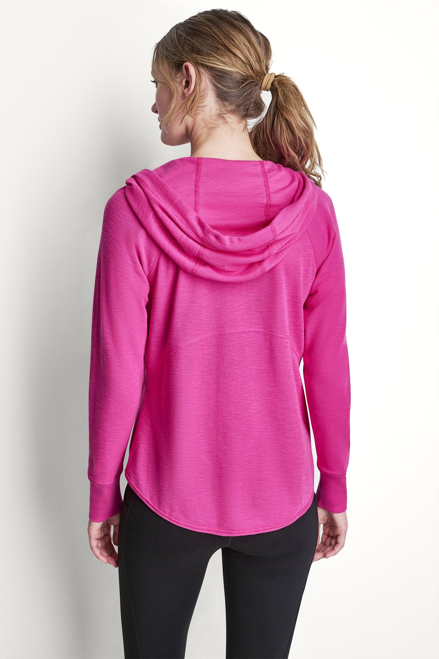 COTTON-BLEND SLUB WAFFLE-KNIT HOODIE VIEW 3 | Gifts Under $100 COTTON-BLEND SLUB WAFFLE-KNIT HOODIE VIEW 3 | Gifts Under $100