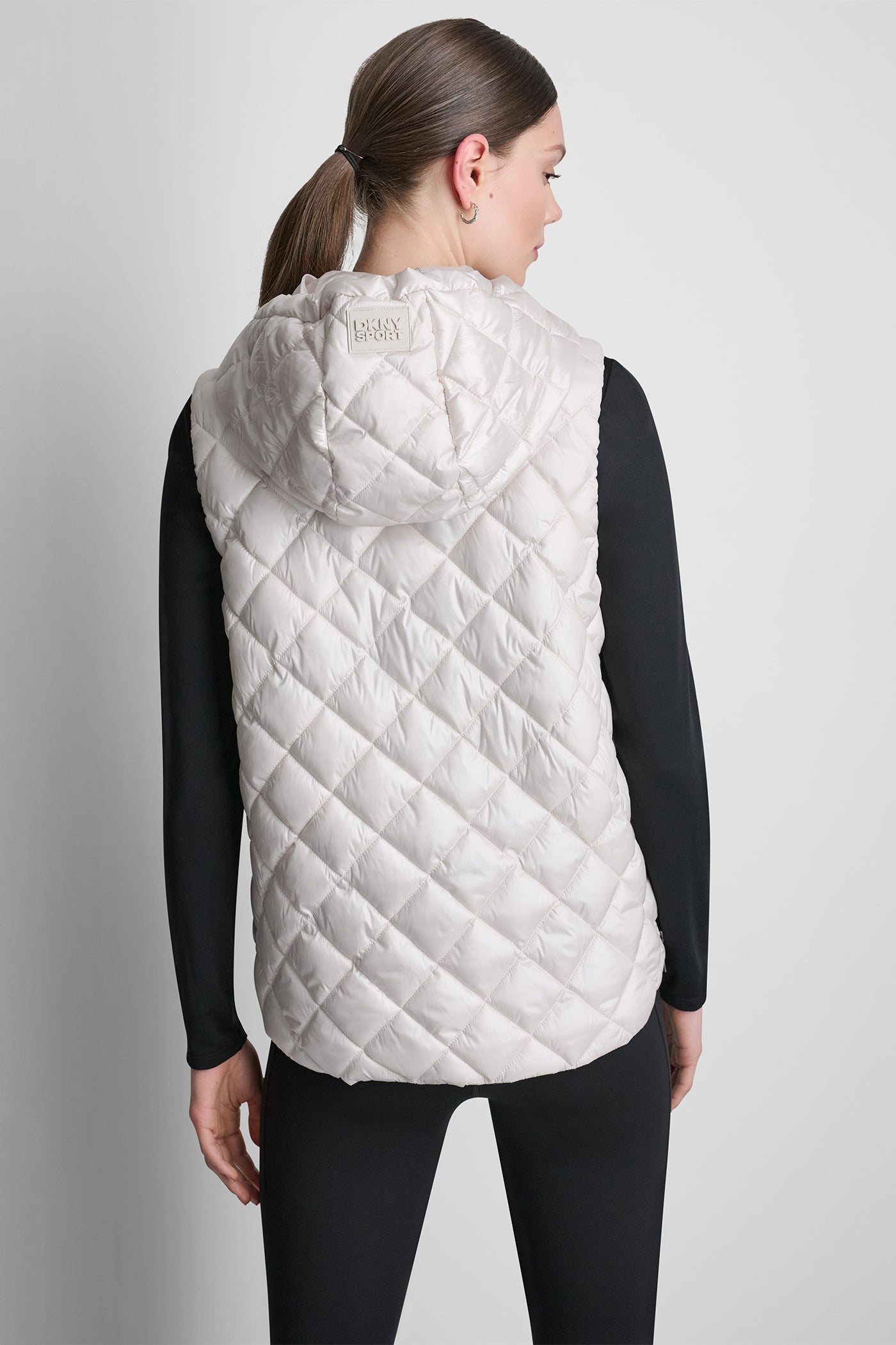 HOODED DIAMOND QUILTED VEST VIEW 3 | Gifts Under $100 HOODED DIAMOND QUILTED VEST VIEW 3 | Gifts Under $100