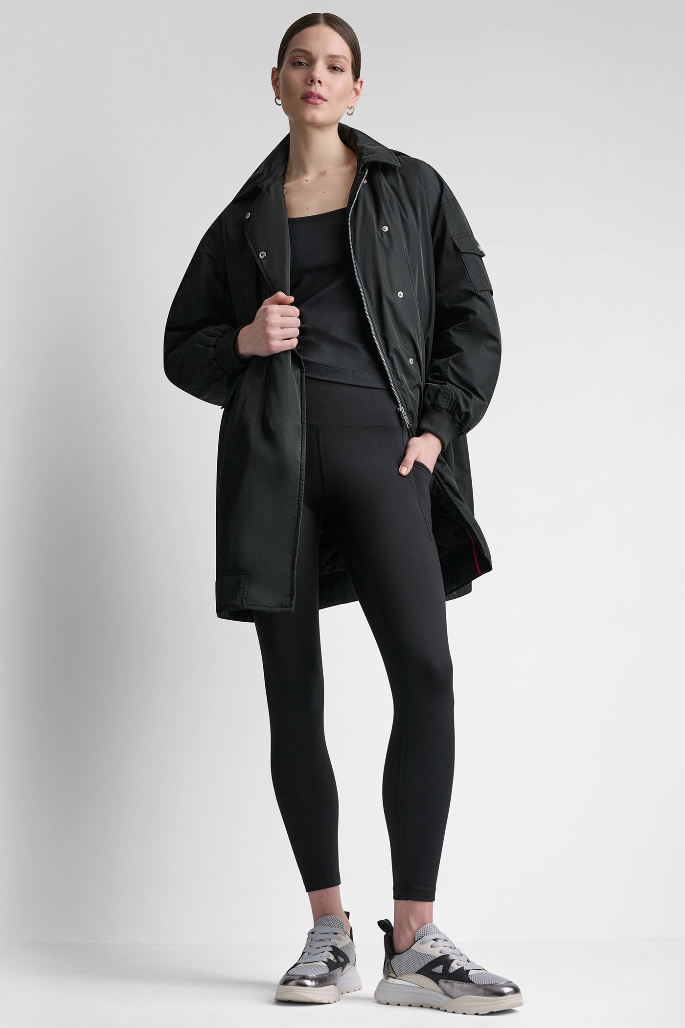 LONG JACKET WITH REMOVABLE HOOD View 1 | DKNY25 LONG JACKET WITH REMOVABLE HOOD View 1 | DKNY25