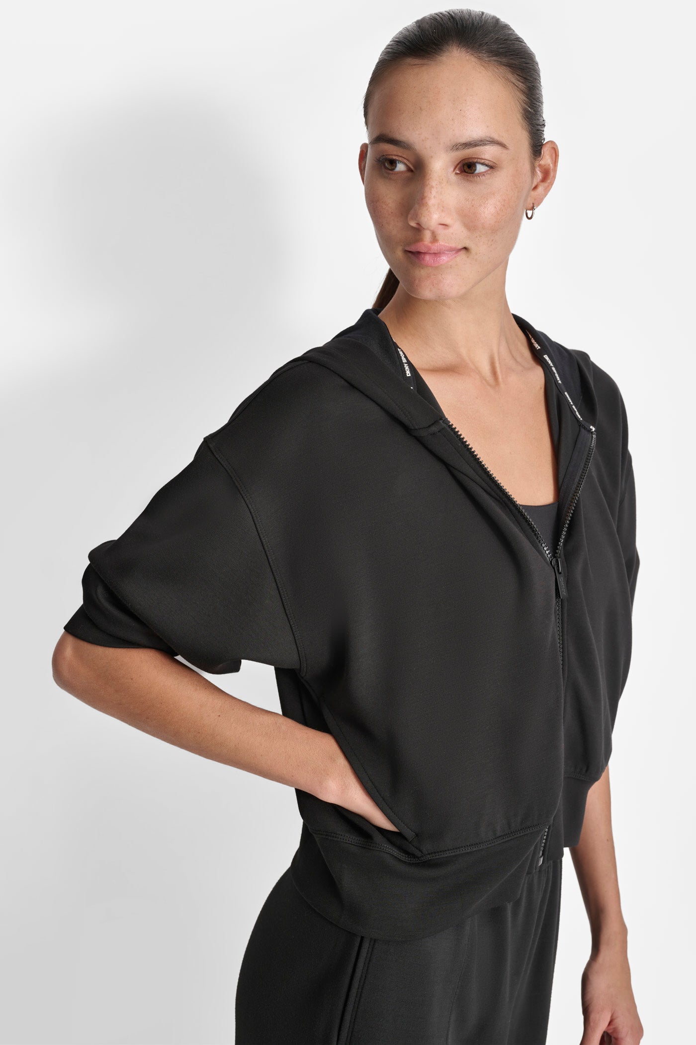LOGO-EMBELLISHED HOODIE JACKET VIEW 4 | Under $50 LOGO-EMBELLISHED HOODIE JACKET VIEW 4 | Under $50