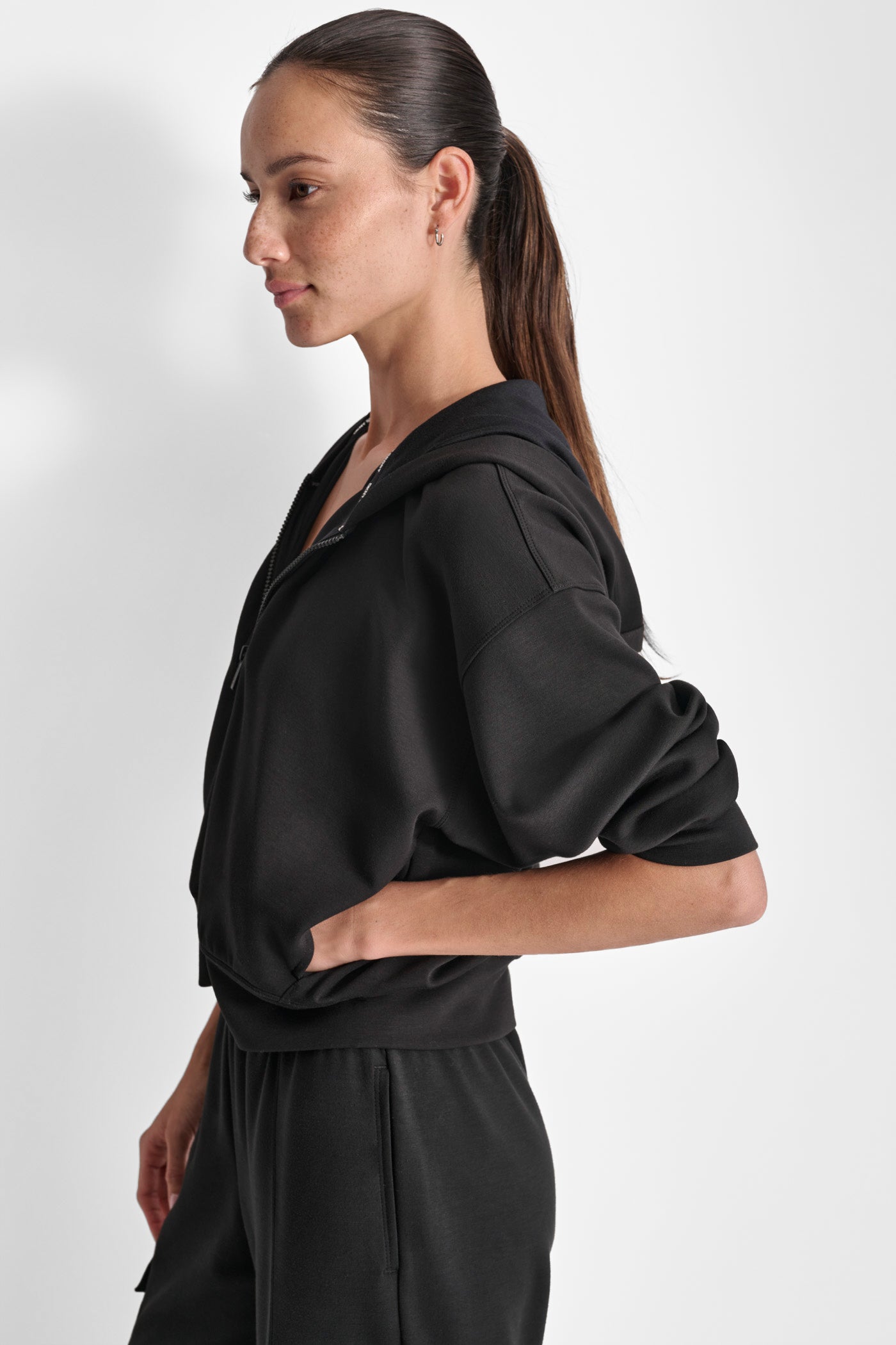 LOGO-EMBELLISHED HOODIE JACKET VIEW 3 | Under $50 LOGO-EMBELLISHED HOODIE JACKET VIEW 3 | Under $50