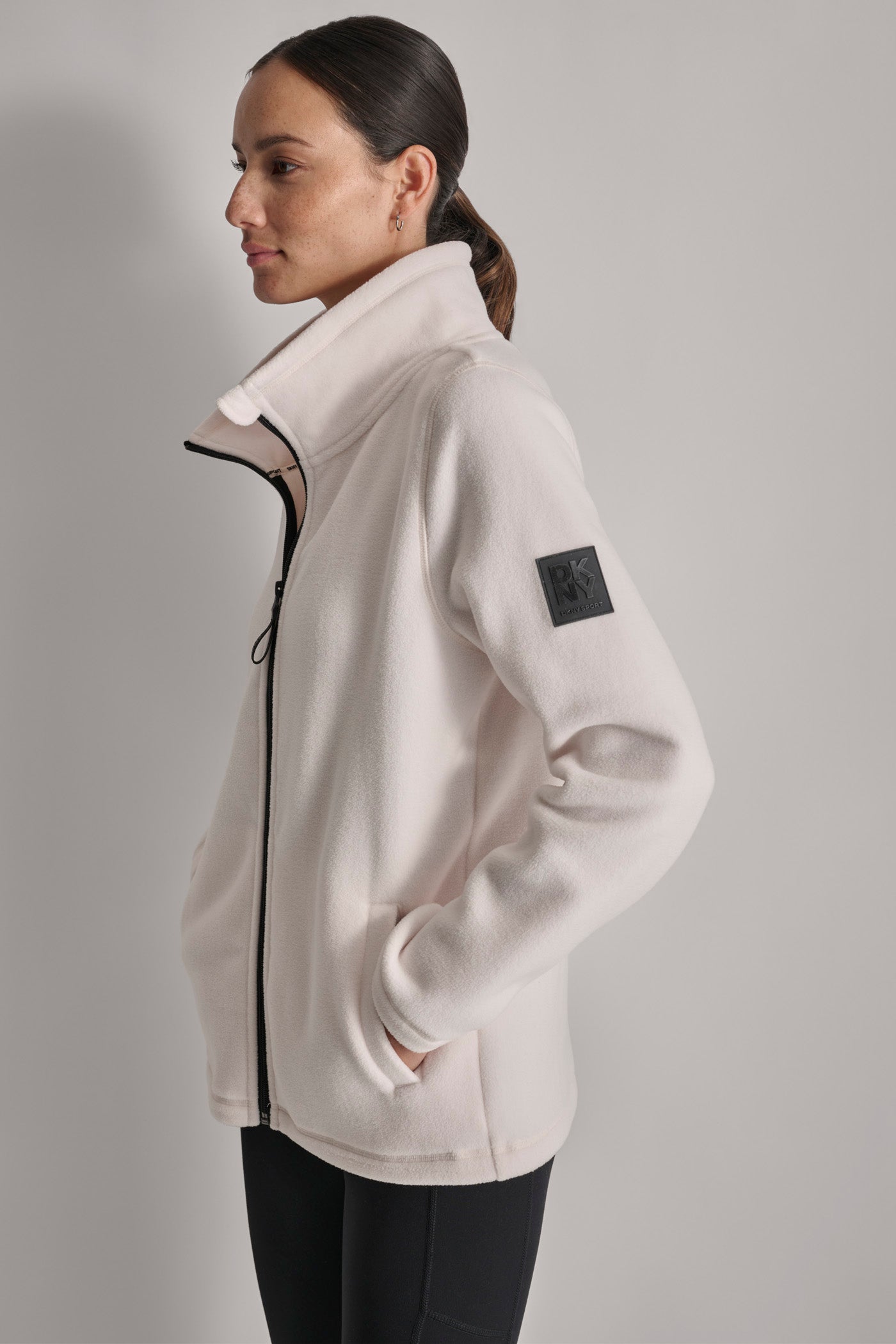 TECH FLEECE JACKET WITH MATTE SHINE LOGO SLEEVE PATCH VIEW 3 | Coats under $100 TECH FLEECE JACKET WITH MATTE SHINE LOGO SLEEVE PATCH VIEW 3 | Coats under $100