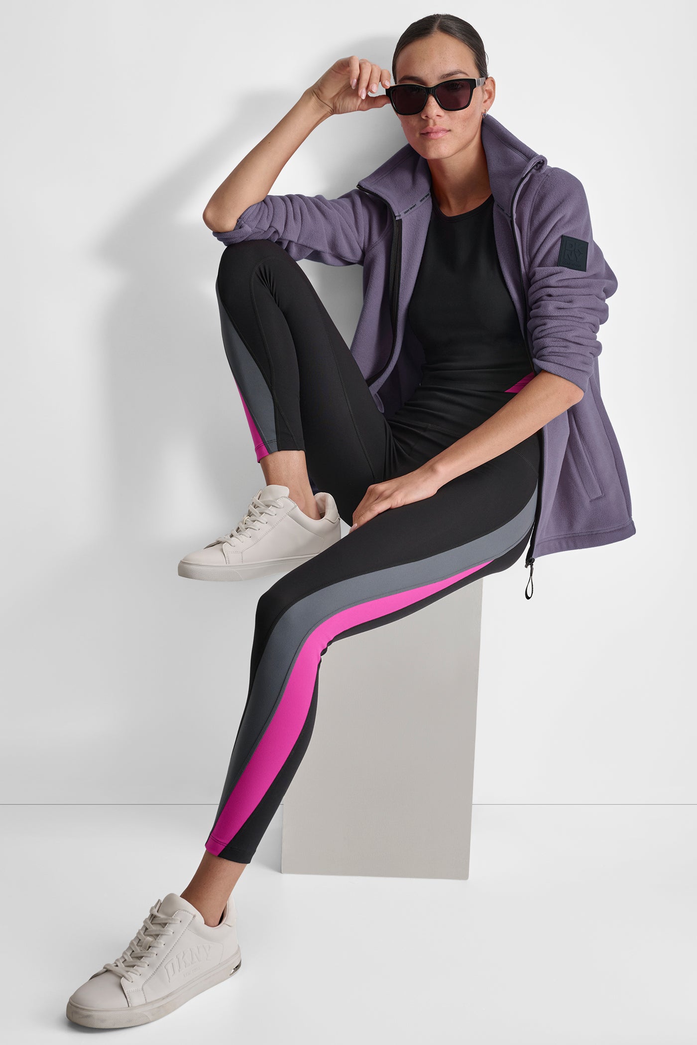 TECH FLEECE JACKET WITH MATTE SHINE LOGO SLEEVE PATCH VIEW 8 | WOMENS COATS & JACKETS TECH FLEECE JACKET WITH MATTE SHINE LOGO SLEEVE PATCH VIEW 8 | WOMENS COATS & JACKETS