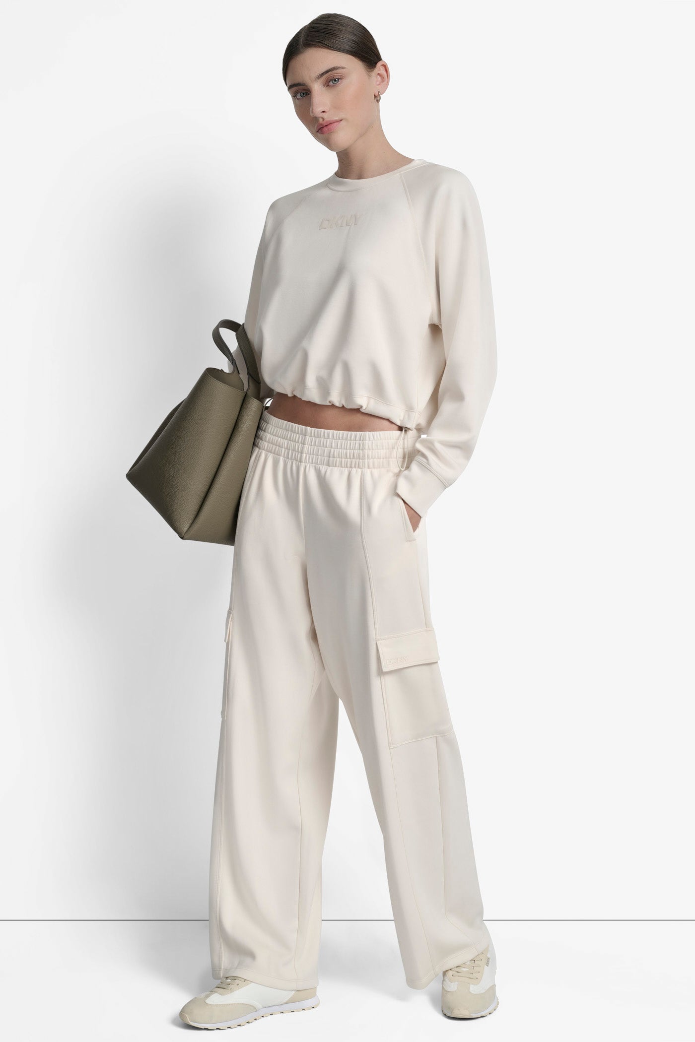 CROPPED DRAWSTRING-HEM SWEATSHIRT VIEW 6 CROPPED DRAWSTRING-HEM SWEATSHIRT VIEW 6