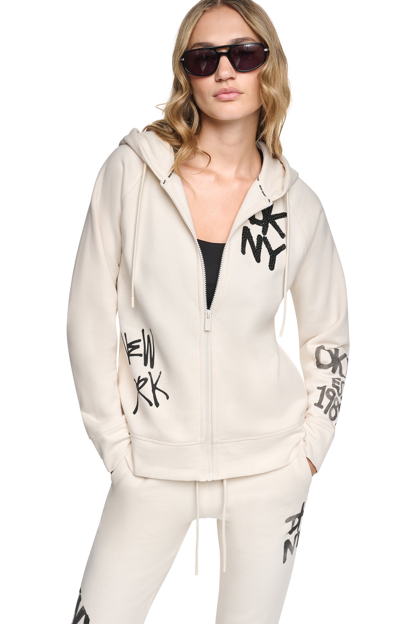 GRAFFITI RHINESTONE FULL-ZIP HOODIE View 1 | SALE GRAFFITI RHINESTONE FULL-ZIP HOODIE View 1 | SALE