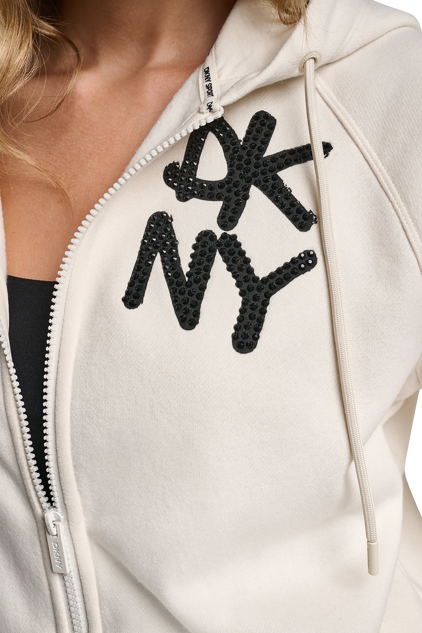 GRAFFITI RHINESTONE FULL-ZIP HOODIE VIEW 2