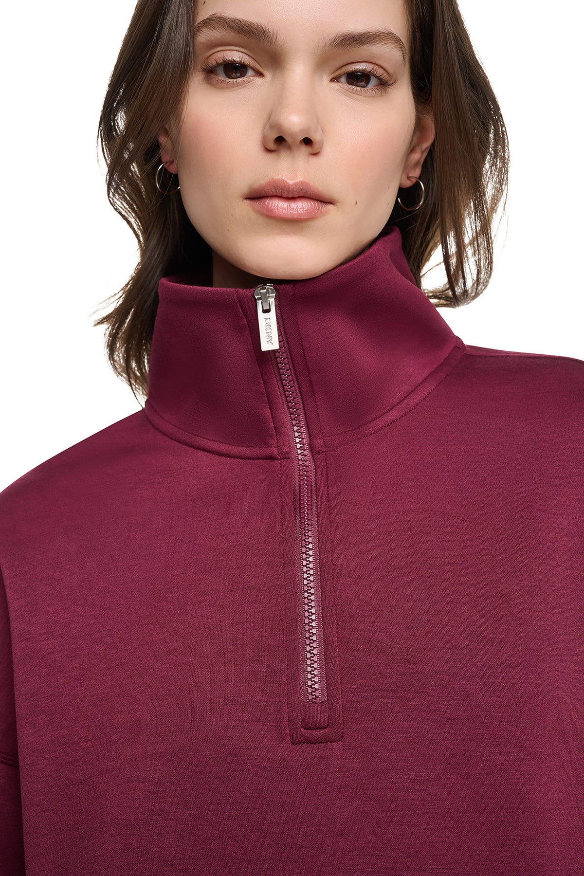 MOCK NECK HALF ZIP PULLOVER VIEW 2