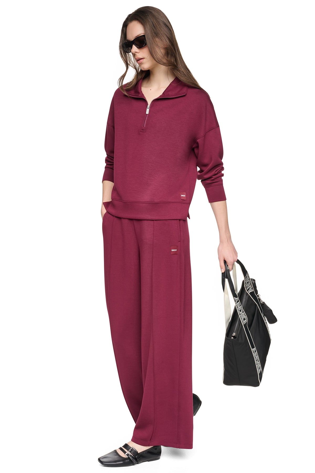 HIGH-RISE PINTUCKED WIDE-LEG PANT VIEW 2