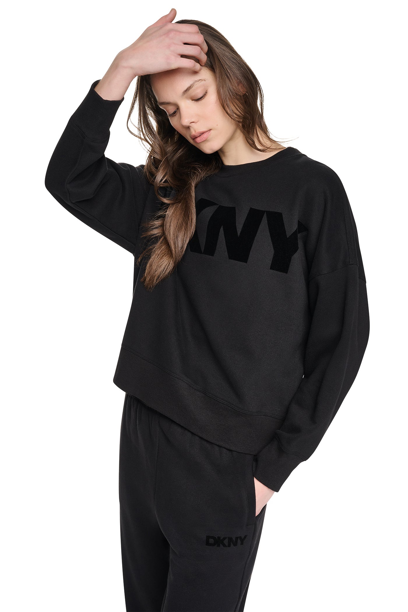 FLOCKED VARSITY LOGO SWEATSHIRT View 2 | Gifts Under $100 FLOCKED VARSITY LOGO SWEATSHIRT View 2 | Gifts Under $100