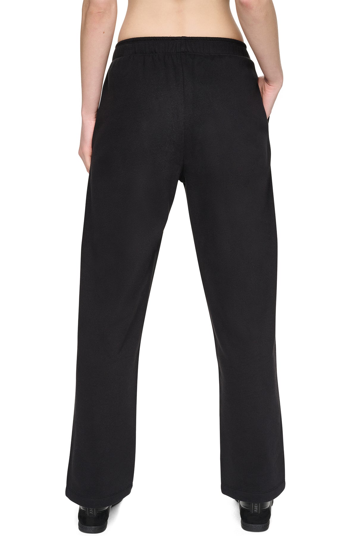 HIGH RISE FLOCKED LOGO RELAXED PANT VIEW 2