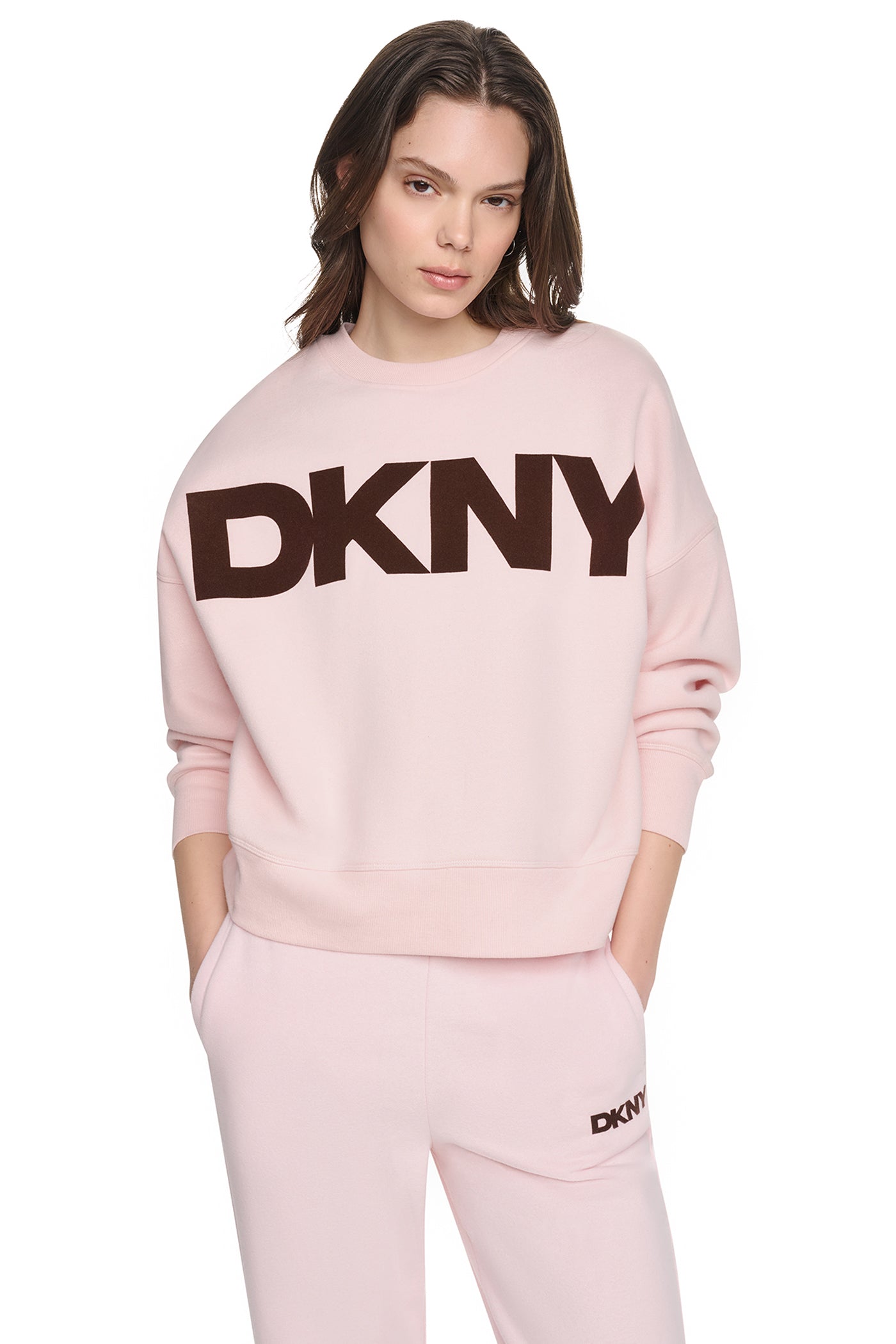 FLOCKED VARSITY LOGO SWEATSHIRT View 1 | Gifts Under $100 FLOCKED VARSITY LOGO SWEATSHIRT View 1 | Gifts Under $100