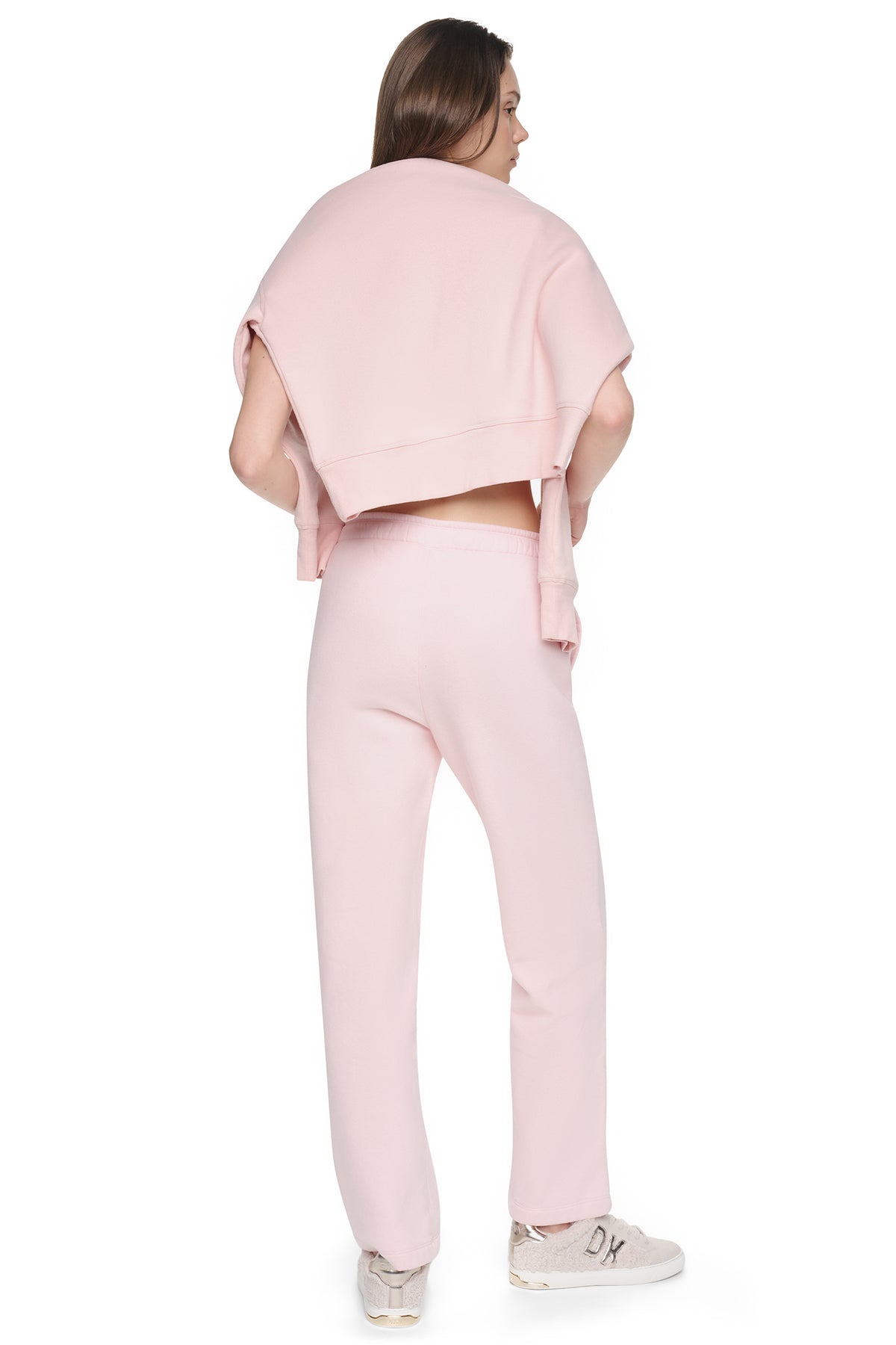 HIGH RISE FLOCKED LOGO RELAXED PANT VIEW 2