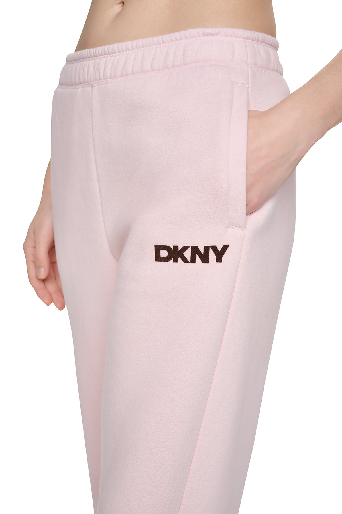 HIGH RISE FLOCKED LOGO RELAXED PANT VIEW 2