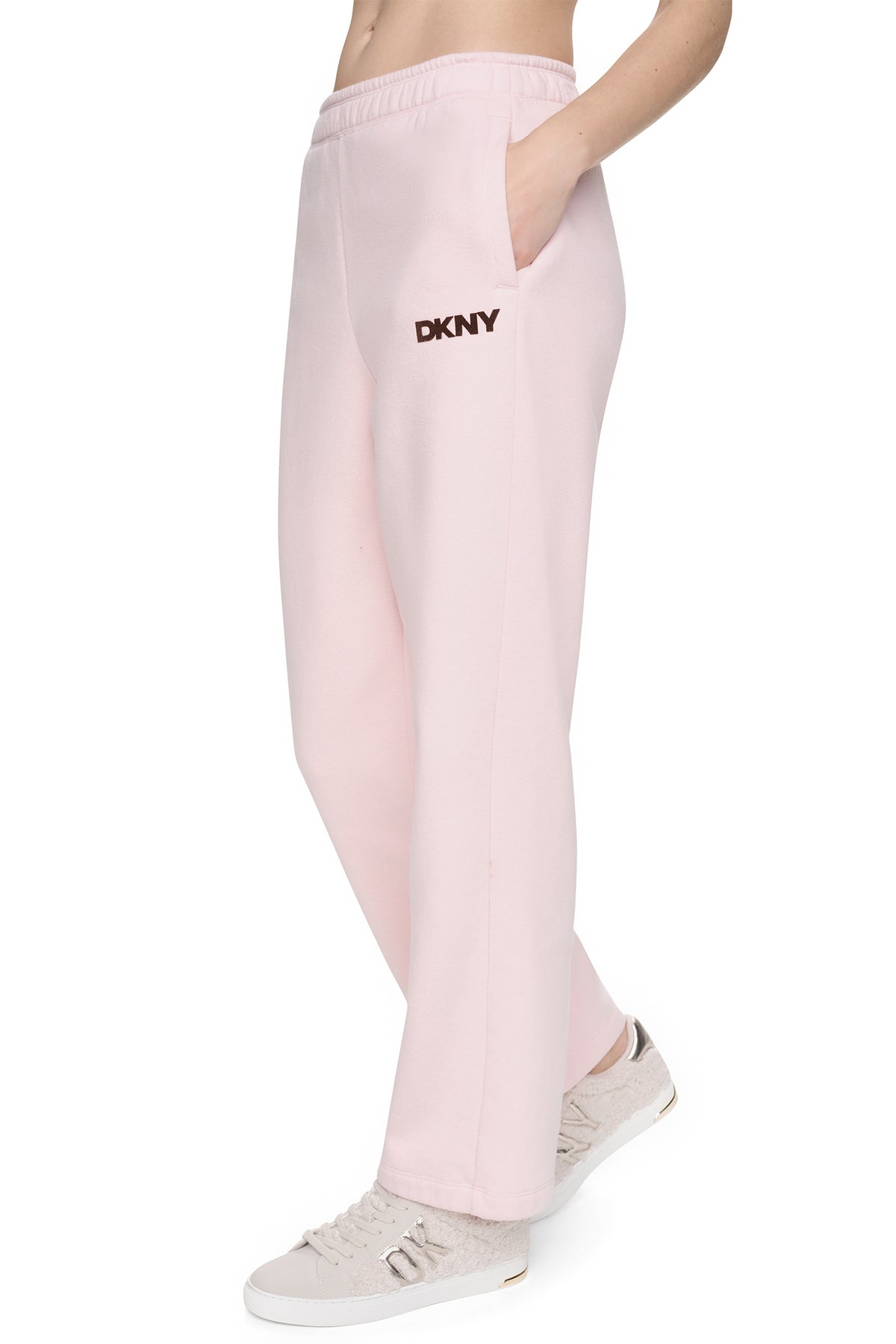HIGH RISE FLOCKED LOGO RELAXED PANT VIEW 2