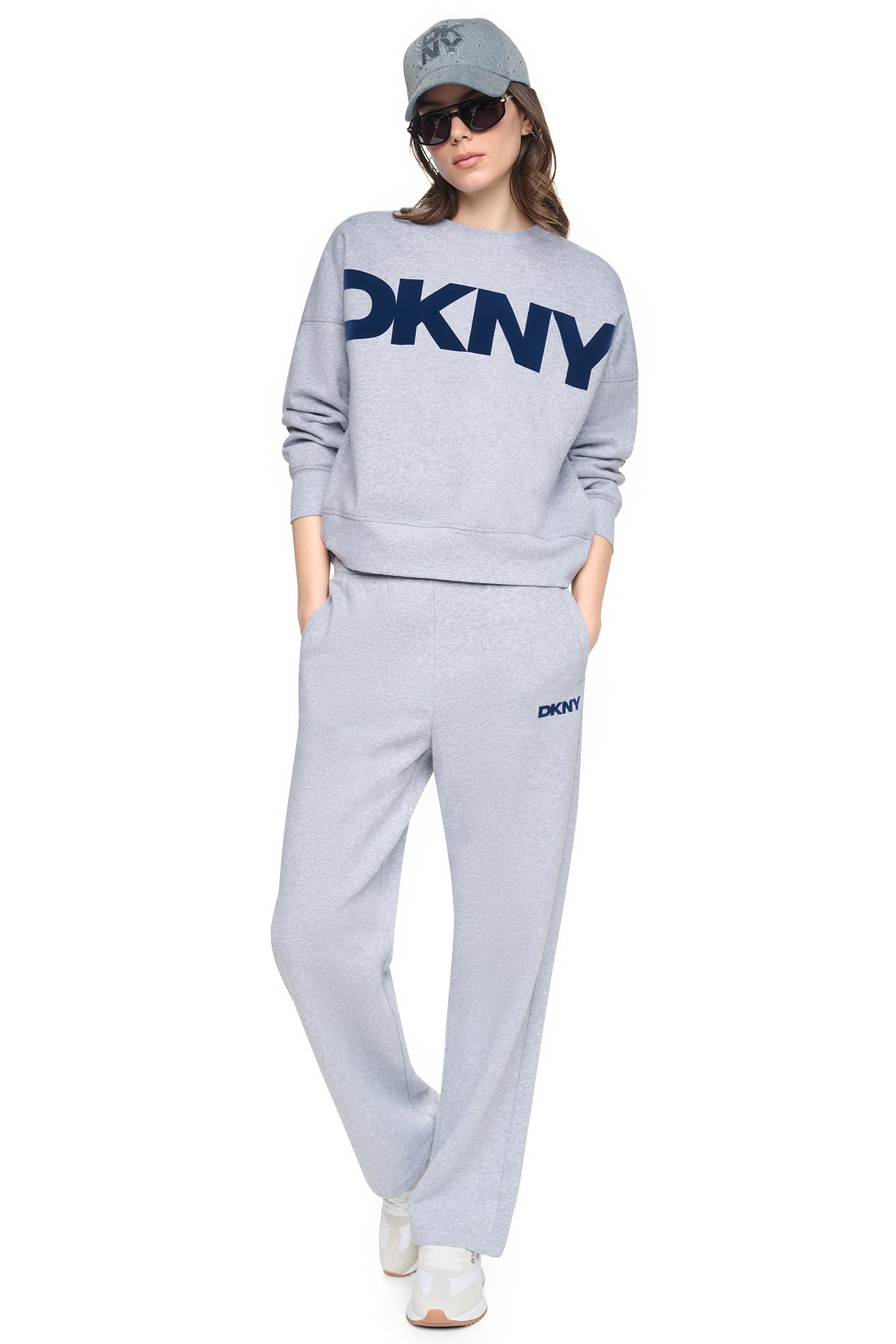 HIGH RISE FLOCKED LOGO RELAXED PANT View 2 | Fall Collection HIGH RISE FLOCKED LOGO RELAXED PANT View 2 | Fall Collection