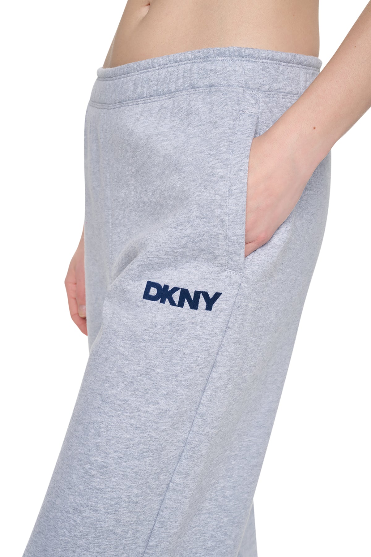 HIGH RISE FLOCKED LOGO RELAXED PANT VIEW 2