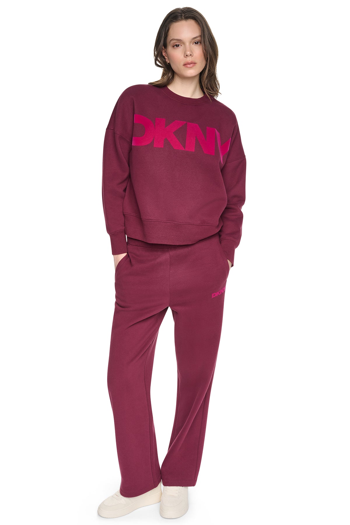 FLOCKED VARSITY LOGO SWEATSHIRT VIEW 2