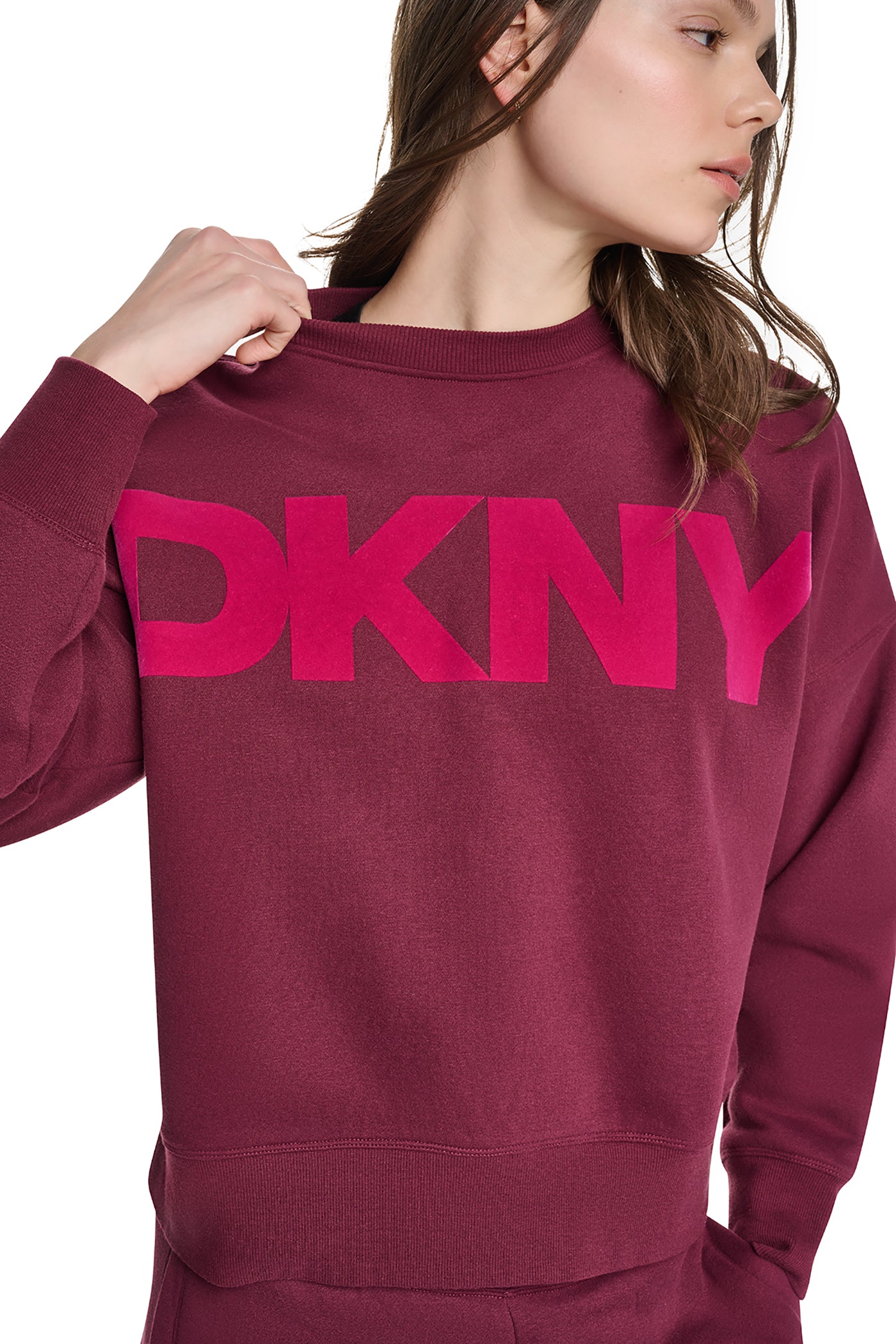 FLOCKED VARSITY LOGO SWEATSHIRT View 1 | Fall Collection FLOCKED VARSITY LOGO SWEATSHIRT View 1 | Fall Collection