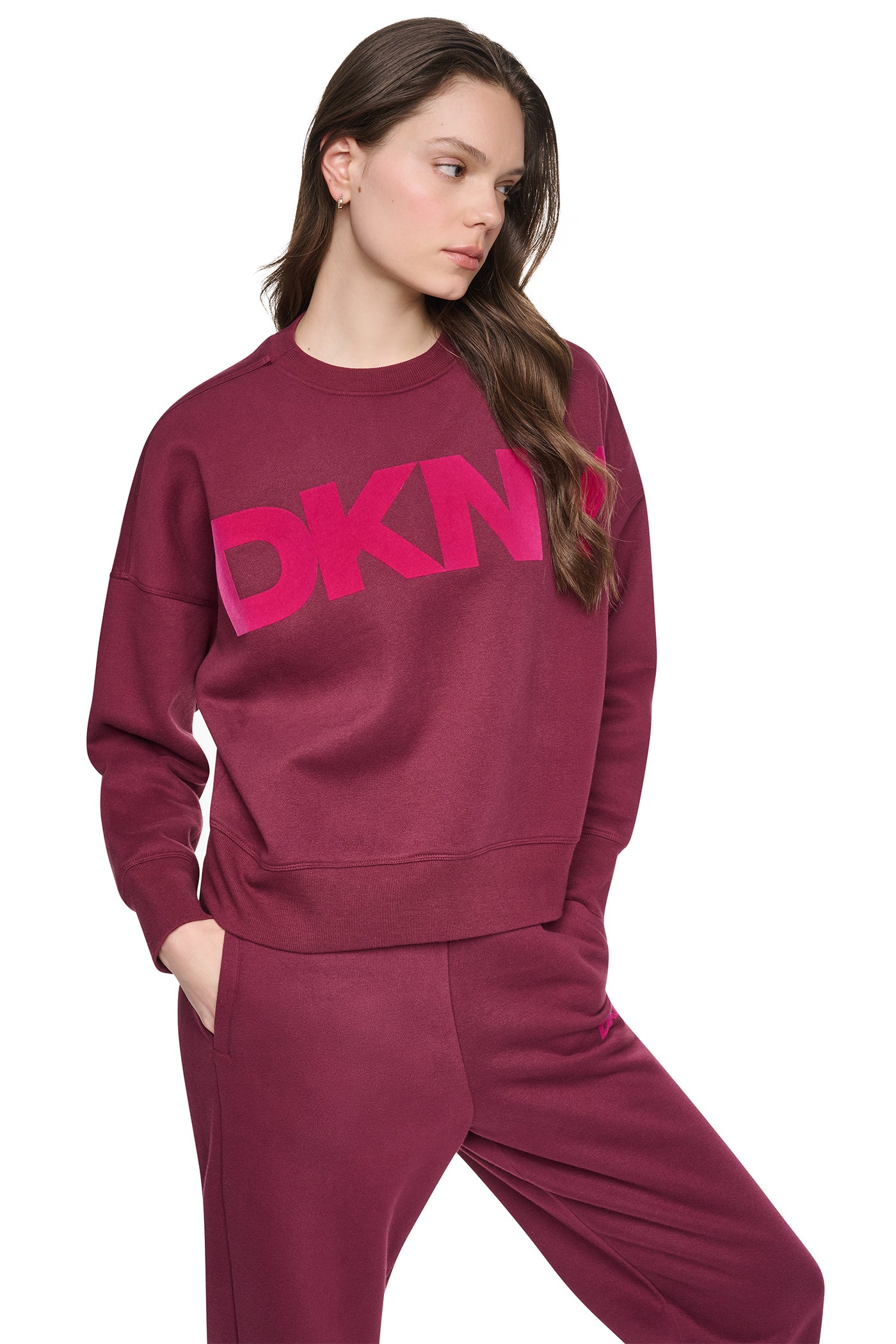 FLOCKED VARSITY LOGO SWEATSHIRT View 2 | Fall Collection FLOCKED VARSITY LOGO SWEATSHIRT View 2 | Fall Collection
