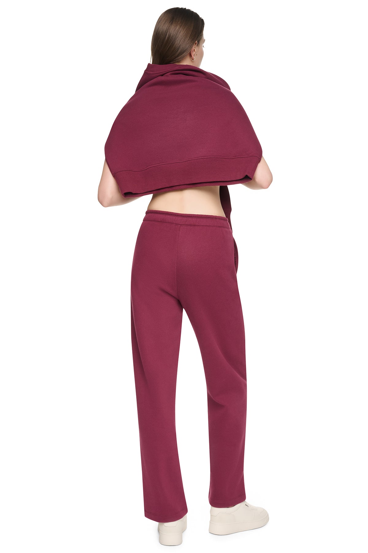 HIGH RISE FLOCKED LOGO RELAXED PANT VIEW 2