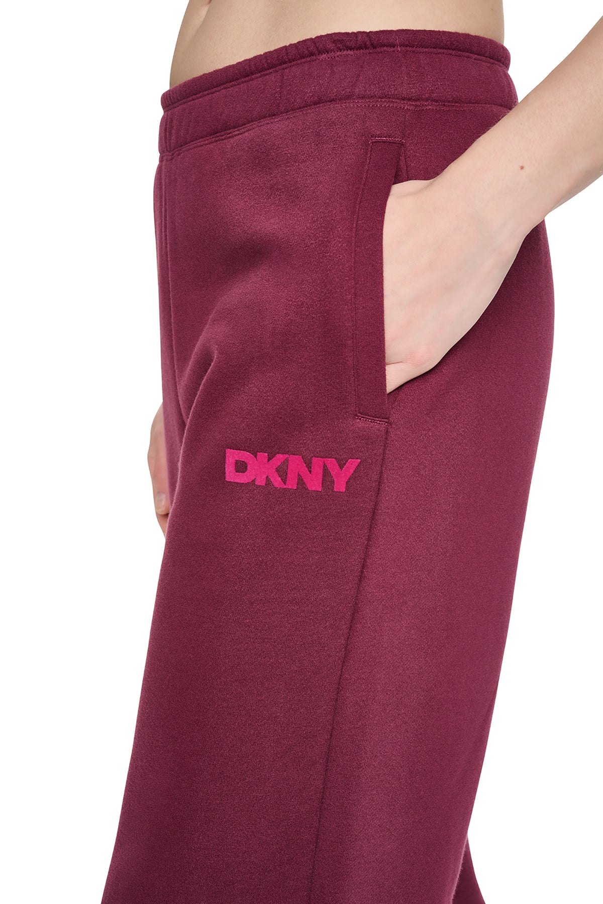HIGH RISE FLOCKED LOGO RELAXED PANT VIEW 2