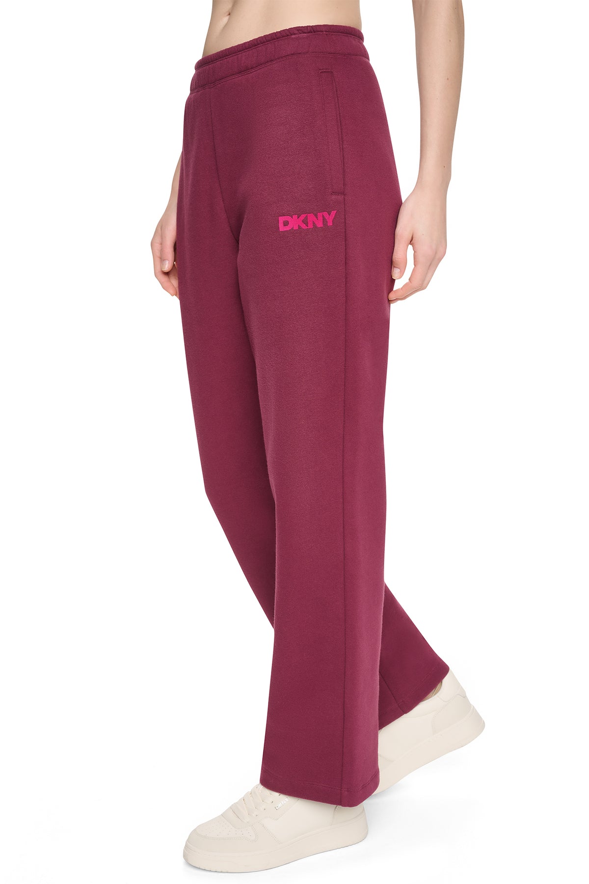 HIGH RISE FLOCKED LOGO RELAXED PANT VIEW 2