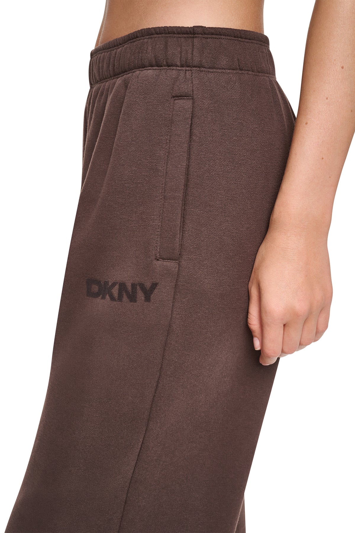 HIGH RISE FLOCKED LOGO RELAXED PANT VIEW 2