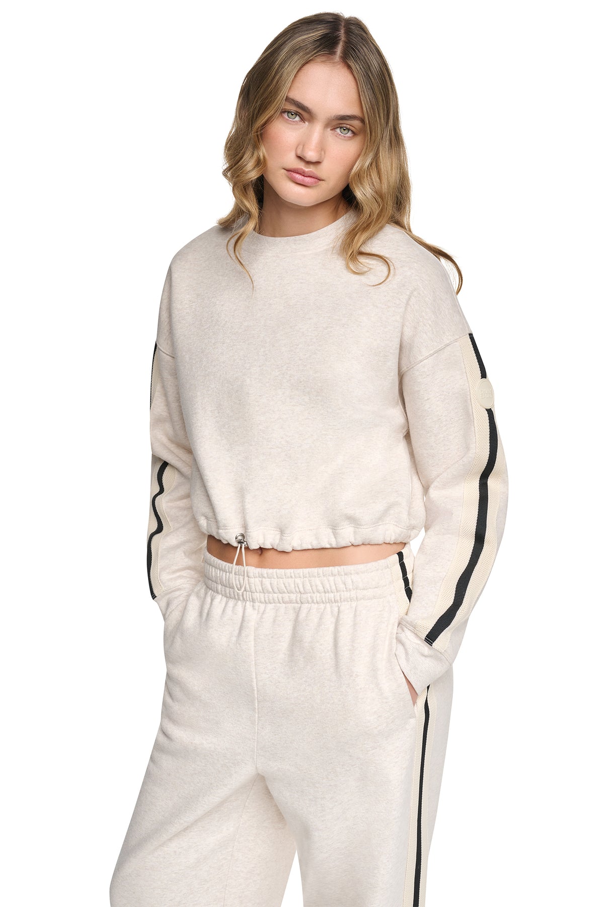 CROPPED STRIPED SWEATSHIRT VIEW 2