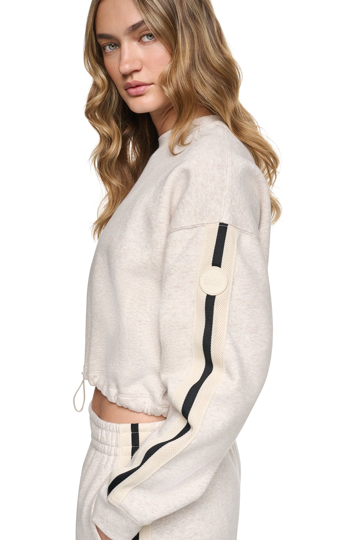 CROPPED STRIPED SWEATSHIRT VIEW 2